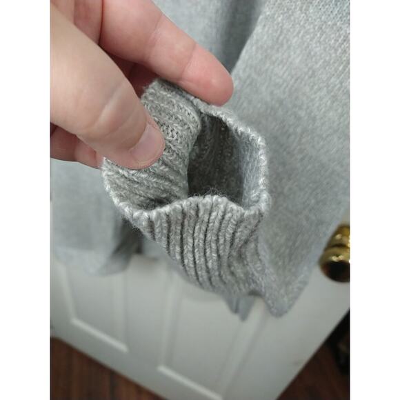 RD Style Woman's 2X Sweater Grey Heathered Tunic Side Laceup Round Hem - Picture 6 of 10